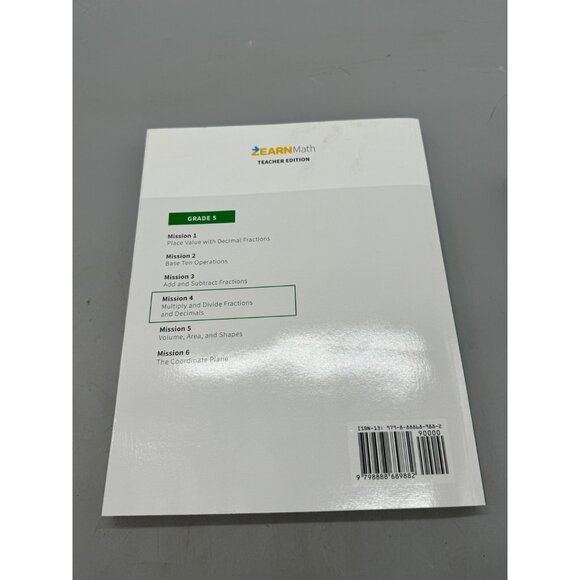 Zearn Math Grade 5 Teacher Edition Set Missions 1-6 & Assessments Key READ - Picture 14 of 16